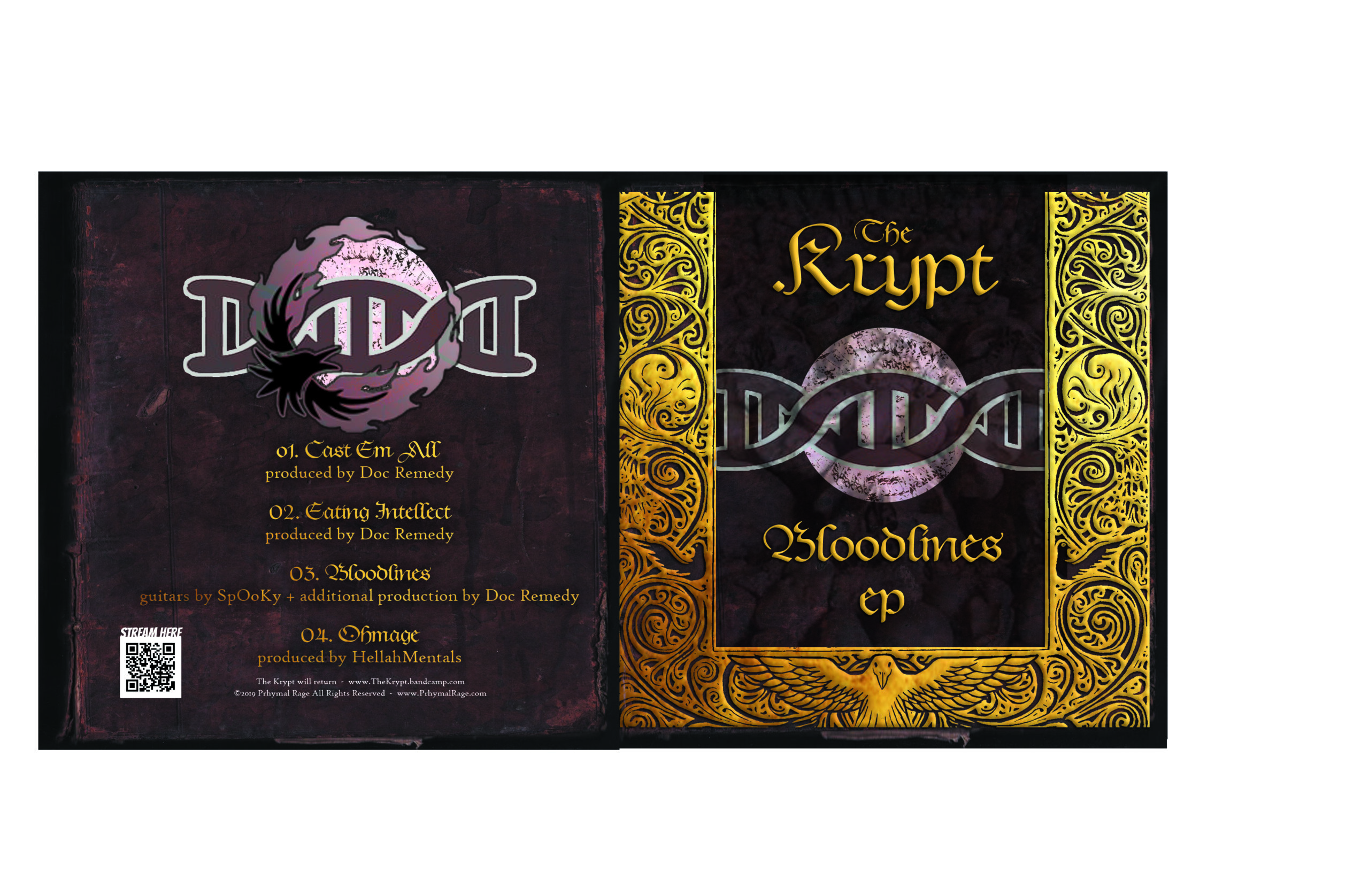 The Krypt - Bloodlines EP DP by Doc Remedy & SpOoKy on Prhymal Rage